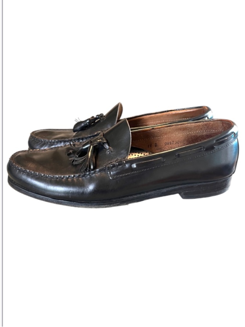 Bass Weejuns Tassel Loafers Black Sz 11D